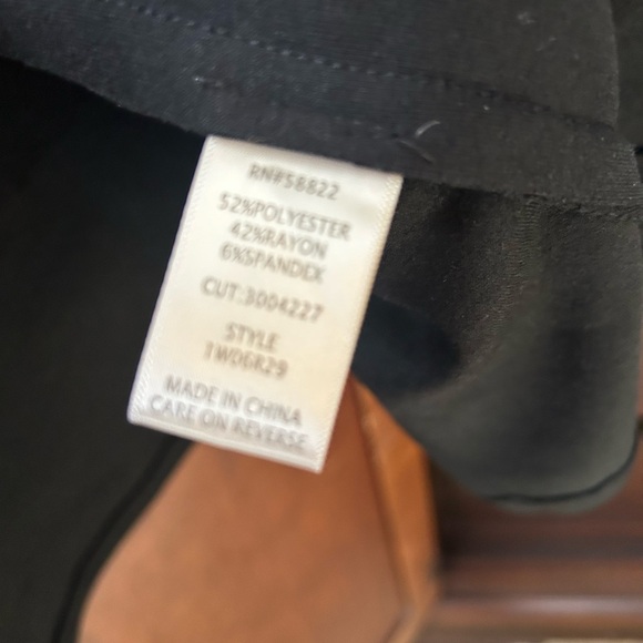 Spandex/rayon stretch blazer, mid thigh length. Never worn. NWT. - Picture 2 of 5